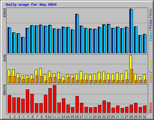 Daily usage for May 2024