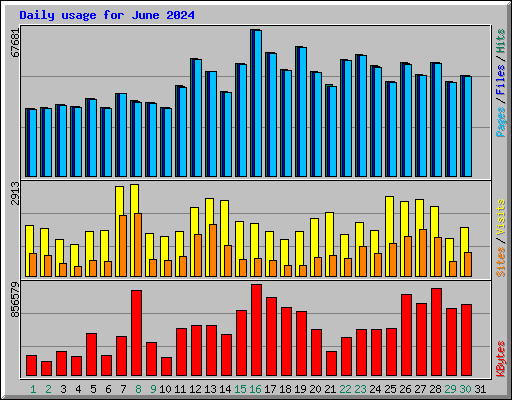 Daily usage for June 2024