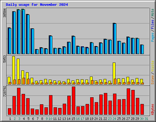 Daily usage for November 2024