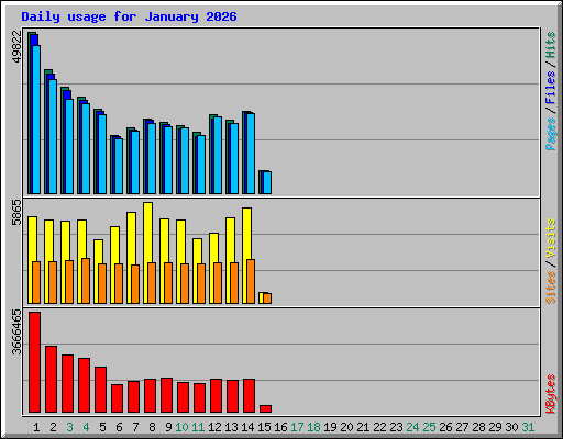 Daily usage for January 2026