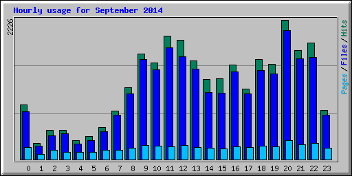 Hourly usage for September 2014