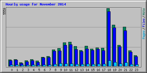 Hourly usage for November 2014