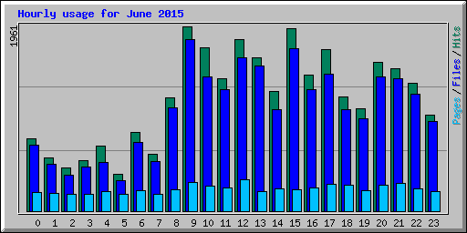 Hourly usage for June 2015