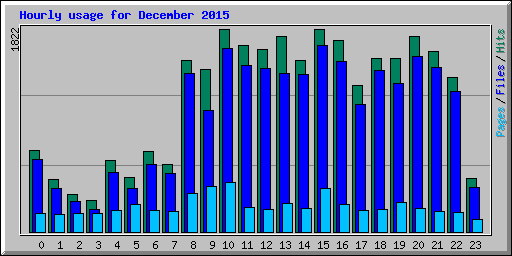 Hourly usage for December 2015