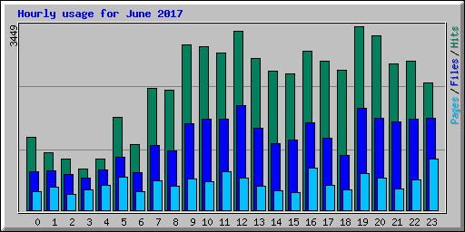 Hourly usage for June 2017