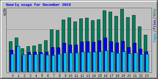 Hourly usage for December 2018