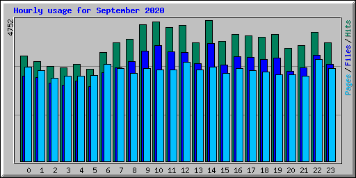 Hourly usage for September 2020