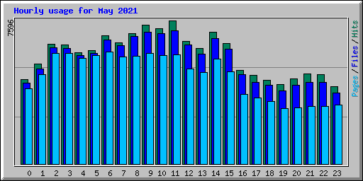 Hourly usage for May 2021