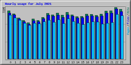 Hourly usage for July 2021