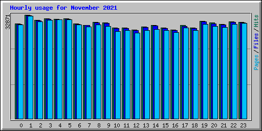 Hourly usage for November 2021