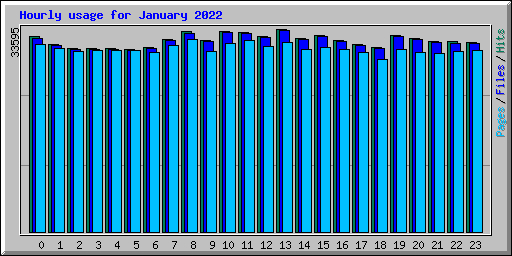 Hourly usage for January 2022