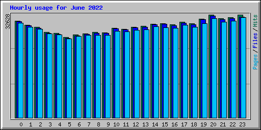 Hourly usage for June 2022