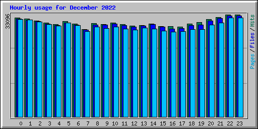 Hourly usage for December 2022