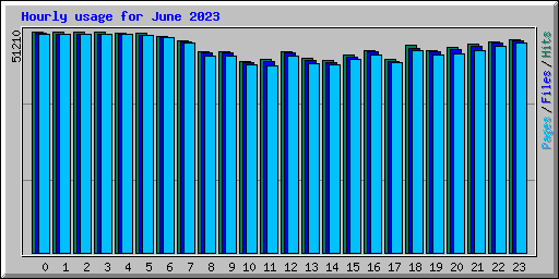 Hourly usage for June 2023