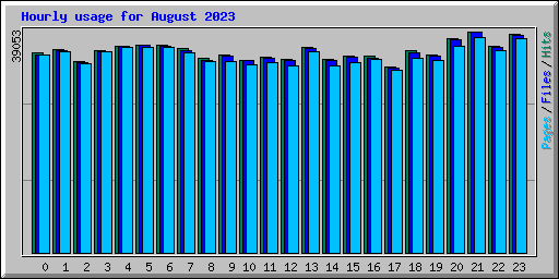 Hourly usage for August 2023