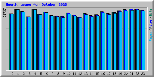 Hourly usage for October 2023