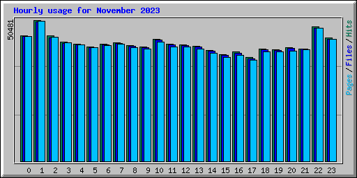 Hourly usage for November 2023