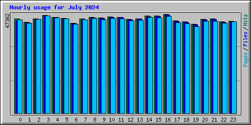 Hourly usage for July 2024