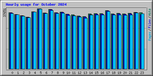 Hourly usage for October 2024