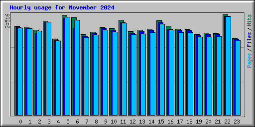 Hourly usage for November 2024