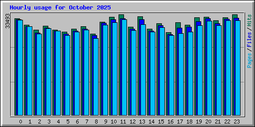 Hourly usage for October 2025