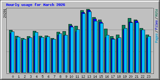 Hourly usage for March 2026