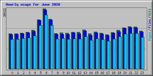 Hourly usage for June 2026